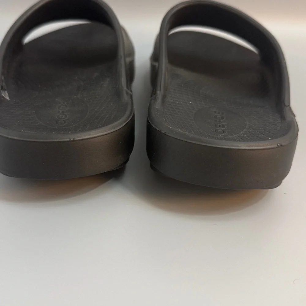 Oofos Ooahh Recovery Slide Sandal Black Men’s 7- W‎ 9 EU 40